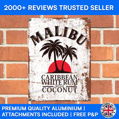 Malibu rum metal sign vintage - metal,