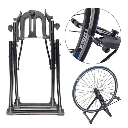 Bike wheel truing - wheel, holder
