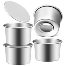 4 Pcs 6 Inch Cake Tin Mold Removable Bottom Molds Mini Round Pan