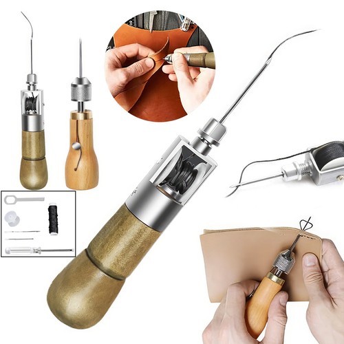 Hand leather sewing awl - leather,
