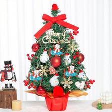 Fibre Optic Christmas Trees XMAS LED Lights Pre Lit Star Tree w Hanging Ornament