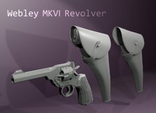 1/6 scale Webley MKVI Revolver