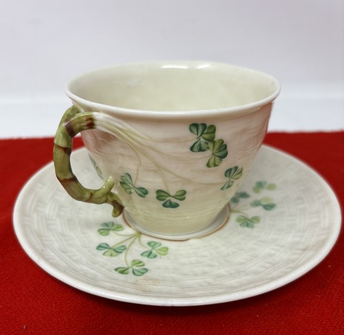 Belleek large tea - cup, saucer