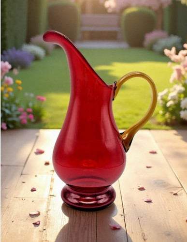 Vtg amberina art glass - vtg.,
