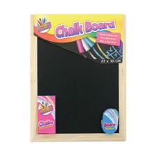 Chalkboard Set 23 x 30cm - Kids Black Board Children Rubber Chalks Accessories
