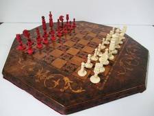 ANTIQUE CHESS BOARD TUNBRIDGE
