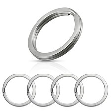 5 Pack 25 mm Titanium Key Rings Split Rings for Home Car Keys Attachment