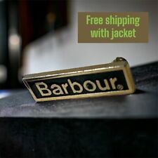 Barbour Badge Genuine Original Metal Brooch/Pin Green/Gold