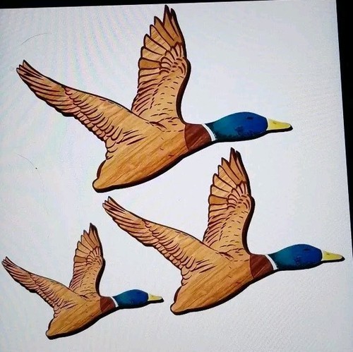 Flying ducks rustic - 3,