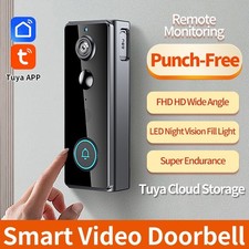 UK Smart WiFi Wireless Safe Video Doorbell Security Camera Door Bell Intercom