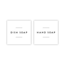 Set of 2 Labels - Dish Soap &