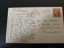 GENEALOGY POSTCARD SID & GERTIE FLETCHER 5 HURCLOR ? ROAD WYLDE GREEN BIRMINGHAM