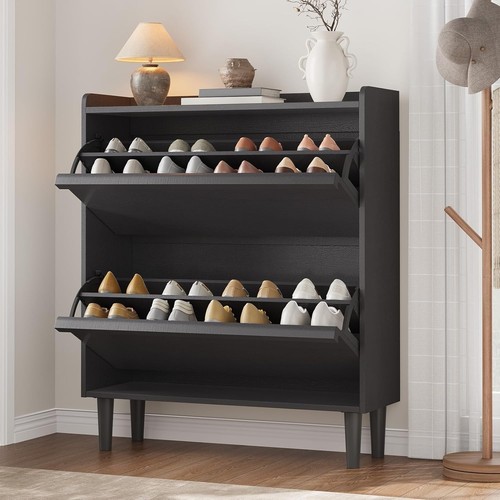 Wooden drawer shoe - wooden, 2-drawer