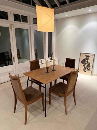 1960s plan wooden chairs mid - plan,