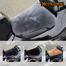 Motorcycle Sheepskin Seat Pad Security Straps Short Wool Pillion Gift Motorbike