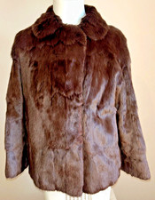 Real Mink Fur Jacket Coat Short Length Fully Lined Vintage