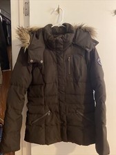 Abercrombie And Fitch NWOT Brown Padded Down Parka Jacket Kids Size L