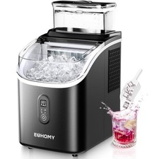 EUHOMY Ice Cube Maker Machine 15KG Ice Self-Cleaning 16Pcs 13Min (EU PLUG)