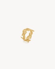 YSL CASSANDRE Twisted Scarf Ring Gold YSL Size 05 / AU 9.5