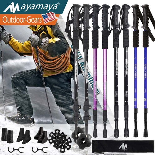 Pair hiking walking sticks - walking,