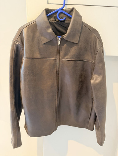 Zara men brown faux leather - zara,