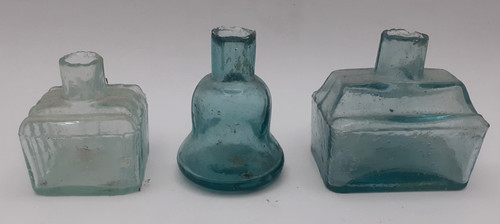 Antique glass ink well - ink,
