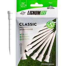 LIGNUM Classic Golf Tees, Lasts 50+ Rounds, Anti-Spin Head, Ring System - 82 MM