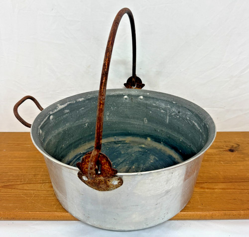 Vintage aluminium jam pan - jam,