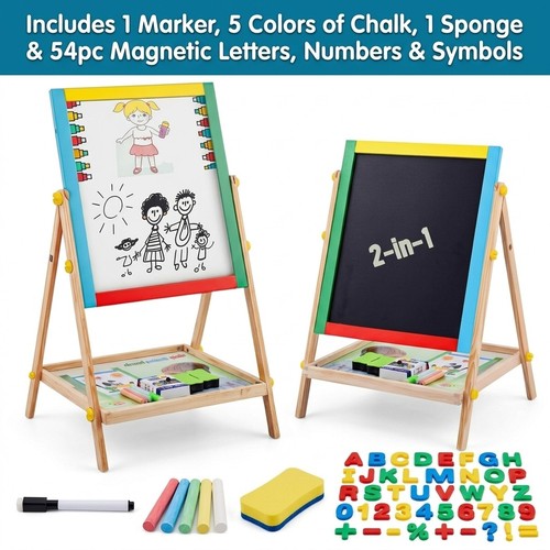Kids easel wooden - in,