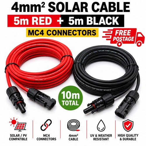 4mm solar cable pair red - 4mm²,