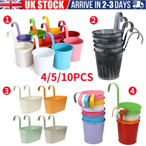 Metal flower pots hanging - metal,