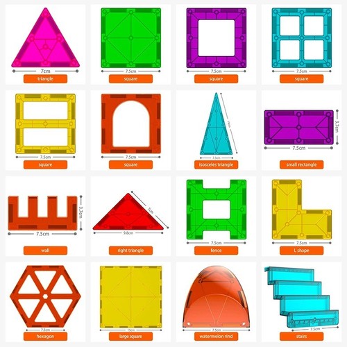 Magnetic tiles construction - magnetic,