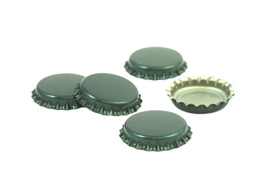 Dark green crown caps 26mm - dark,