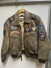 Vintage leather jacket Patches