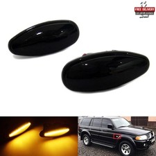 2x Black Side Indicator LED Repeater Light For Pajero Shogun MK III Sport Delica