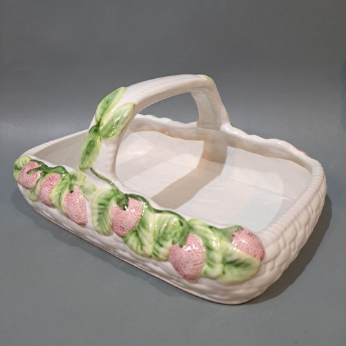 Ceramic strawberry basket - strawberry,
