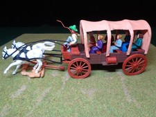 Timpo Toys "Ladies with covered wagon on coffee ride"