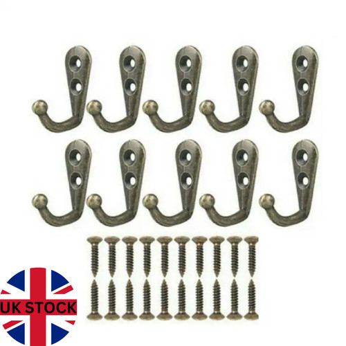 10x vintage coat hooks - 10x,