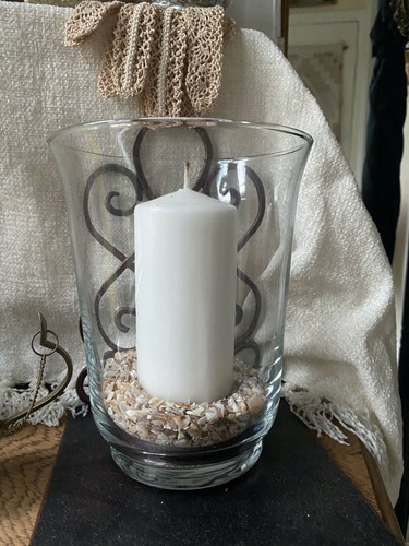 Clear glass hurricane vase - hurricane,