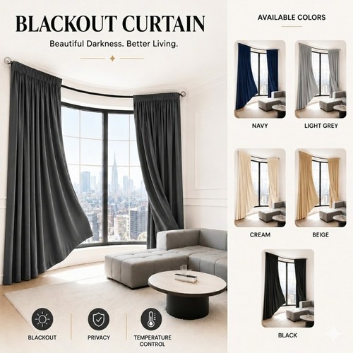 Thermal curtains blackout - curtains,