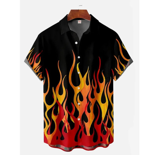 Mens button down shirts - button, fire