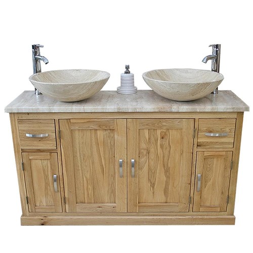 Solid oak bathroom vanity - oak,