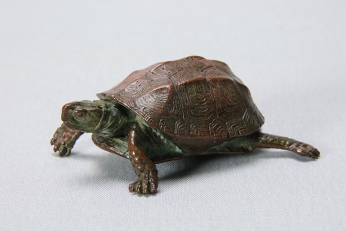 Japanese copper turtle okimono