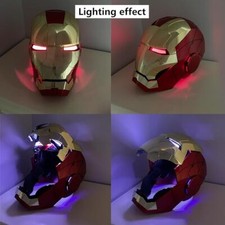 New Version AUTOKING Iron Man Helmet MK5 Voice-control Open-close Light-up Mask