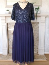 New with Tags Joanna Hope Sparkly Sequin & Tulle Evening Party Dress Size 18