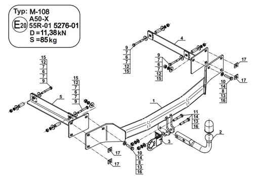 Swan neck tow bar - swan,