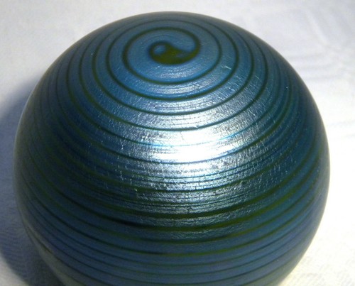 Okra glass paperweight - glass, 3"