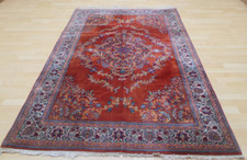 Large Oriental Carpet Rug Hand Made Wool Vintage Living Room 7ft 2" x 4ft 6"