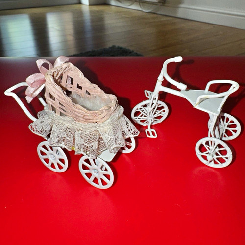 Miniature doll pram - miniature,