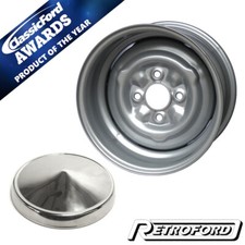 Lotus Cortina Steel Wheel - 7.0J x 13 + Hub Cap